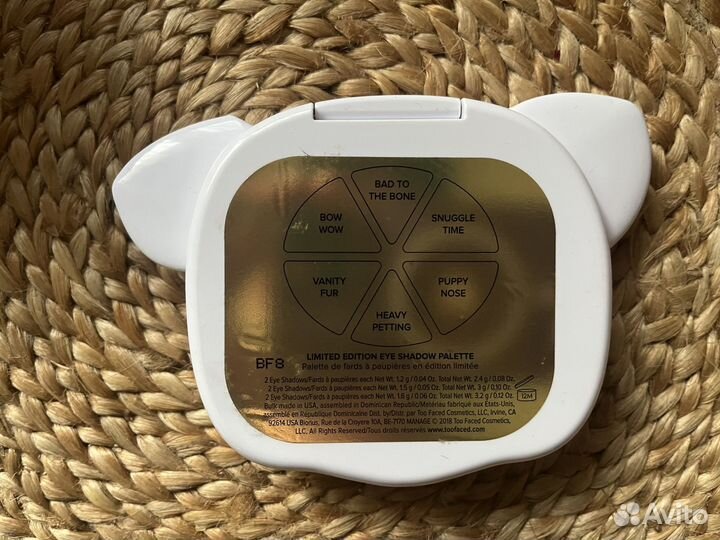 Too faced палетка теней собачка лимитка
