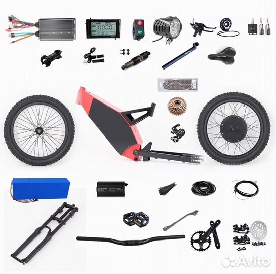 Электровелосипед эндуро двухподвес