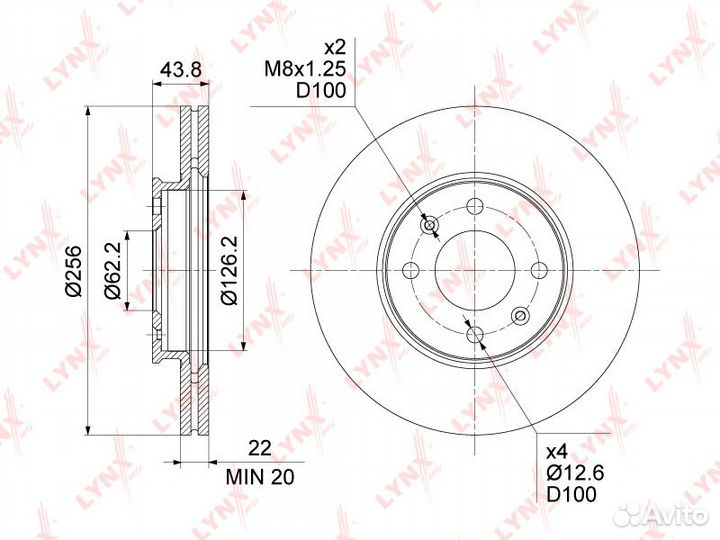 BN-1431 диск торм. перед. Hyundai Accent/Solar