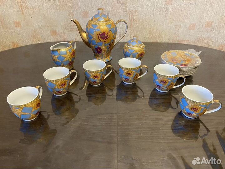 Чайный сервиз 6 персон 15 предметов фарфор