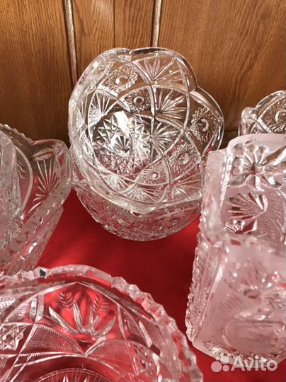 Хрустальная конфетница салатницы СССР