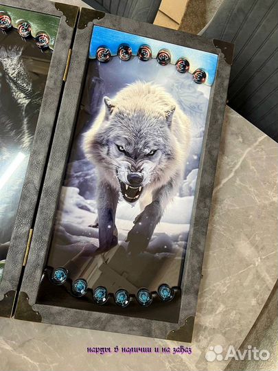 Нарды ручной работы со стеклом 