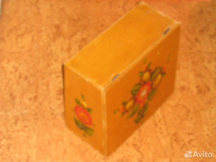 Хлебница деревянная СССР 30x35x15 винтаж