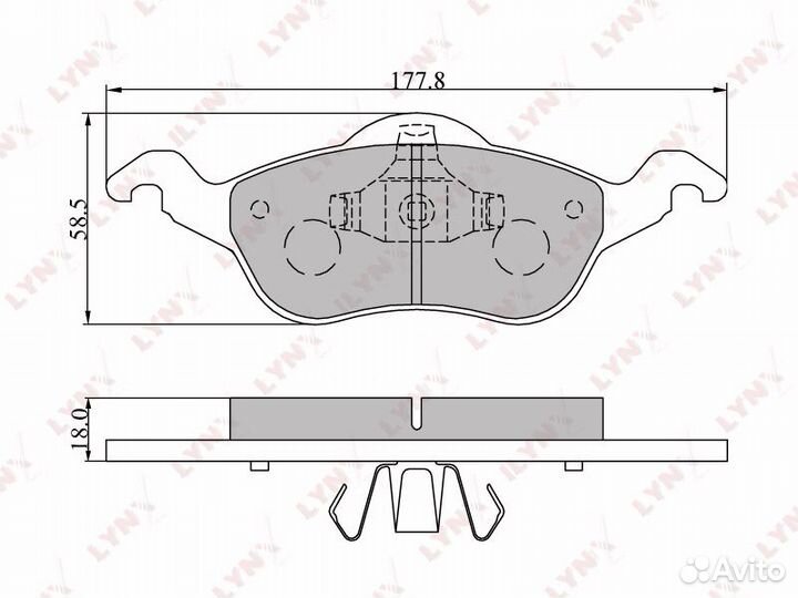 Lynxauto BD-3009 Колодки тормозные ford focus 9805