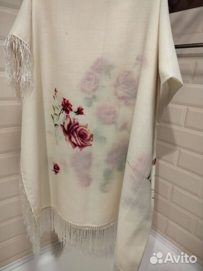 Павловопосадский платок шерсть 146х146