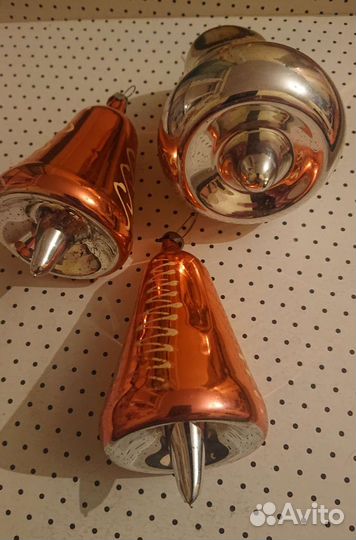 Колокол Прожектор Сосульки елочные игрушки СССР
