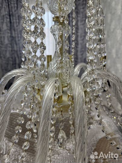 Люстра хрустальная бу