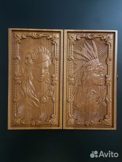 Резные картины из дерева