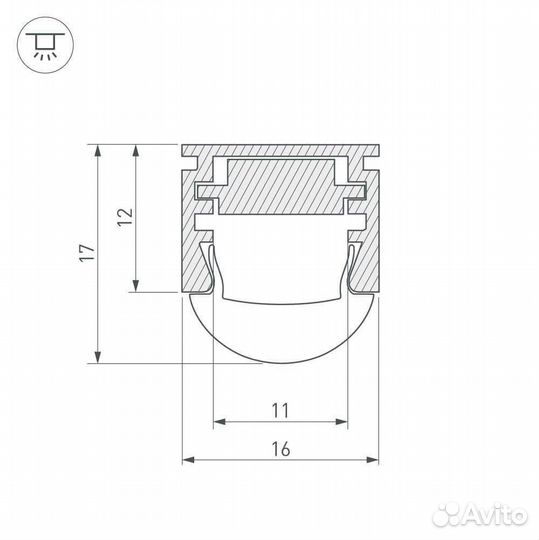 Профиль Arlight PDS-regulor-2000 anod 013874