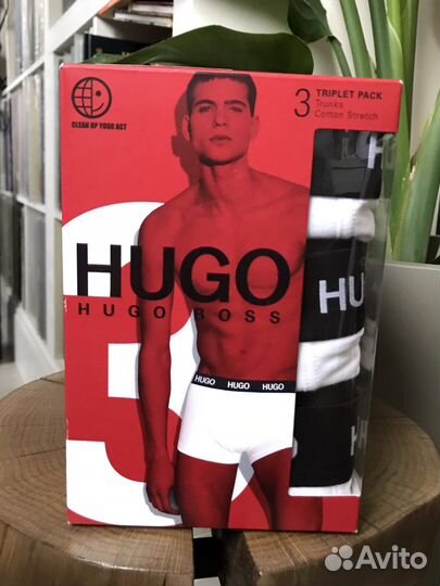 Комплект трусов Hugo Boss M,L,XL 3шт, оригинал