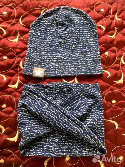 Шапка деми+снуд(50-52р)