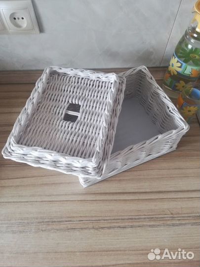 Короб для хранения из бумажной лозы