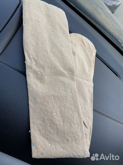 Колготки со стразами для фигурного катания новые