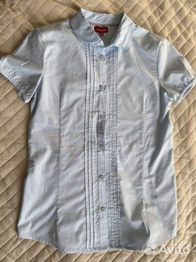 Блузка школьная с коротким рукавом