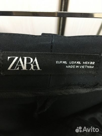 Брюки женские zara р.XL с отворотами