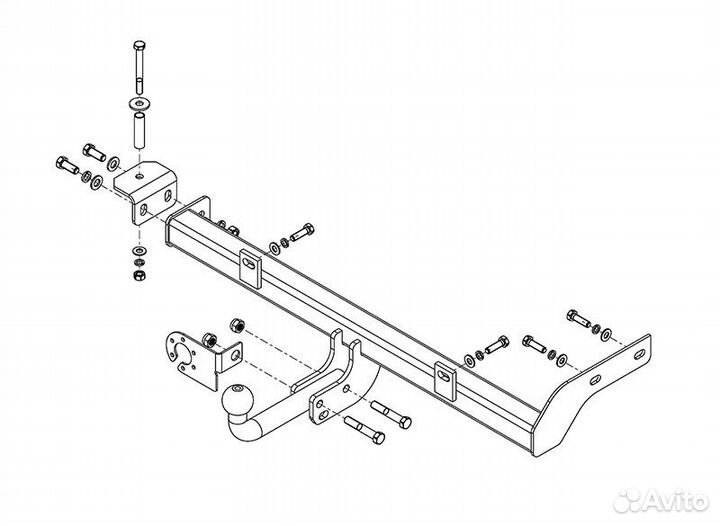 Фаркоп на LADA Kalina 2, Kalina 2 Cross LADA Gran