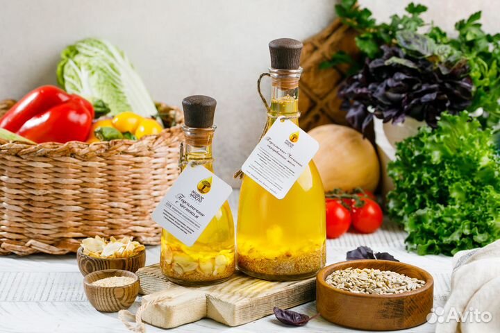 Масло сыродавленное подсолнечное с чесноком