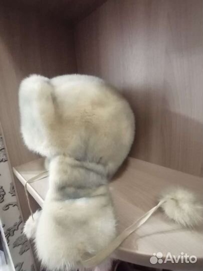 Шапка ушанка норковая женская