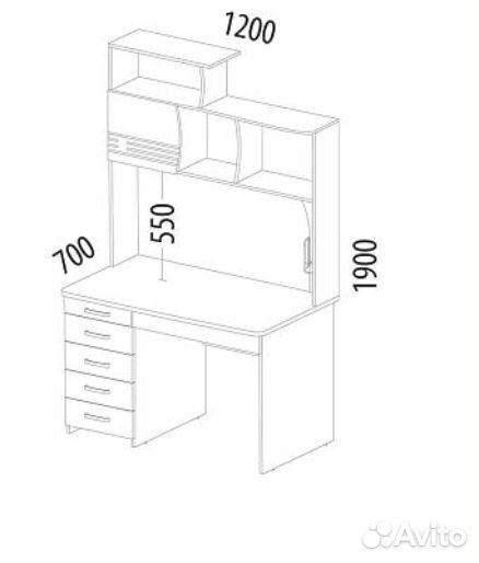 Стол с надстройка 