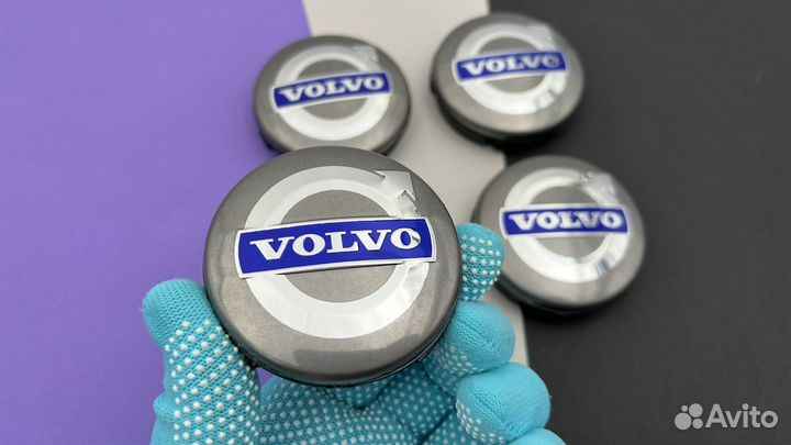 Колпачки 4 шт заглушки на литые диски Volvo Вольво