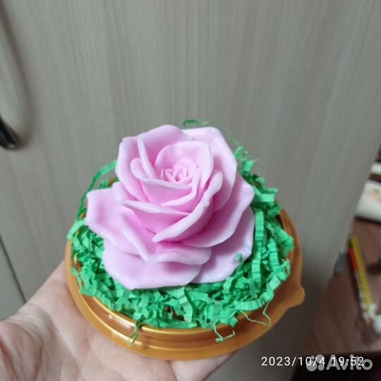 Мыло букет роз и роза в колбе