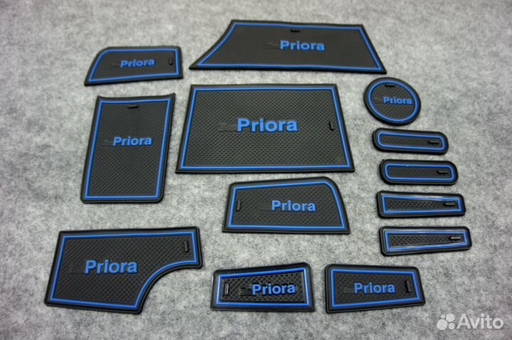 Коврики силиконовые в ниши Лада Приора 2 с 2014г