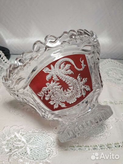 Конфетницы. Вазы. Цветной хрусталь. Германия