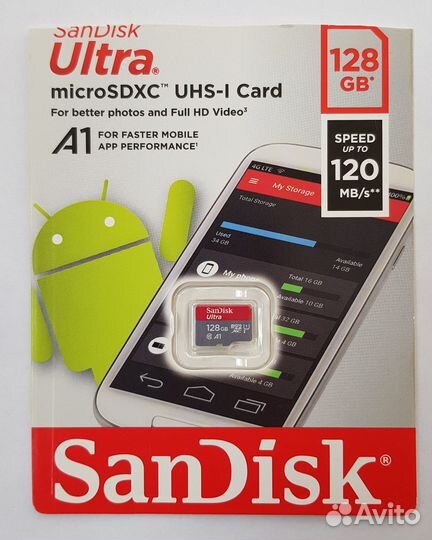 Карта памяти microsdxc SanDisk Ultra 128GB