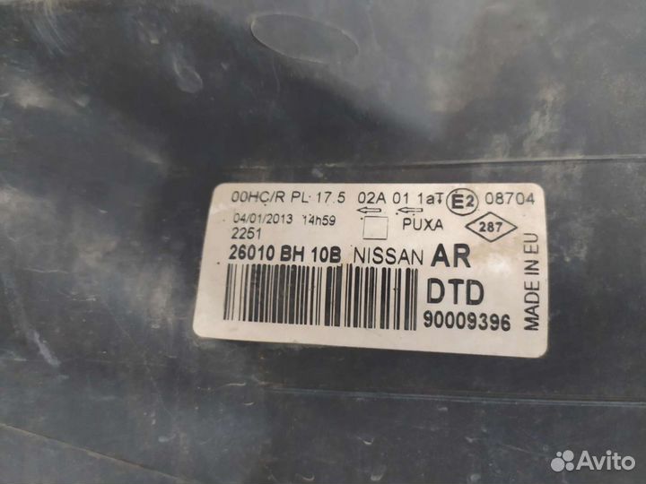 Фара правая Nissan Note e11 (рестайлинг)
