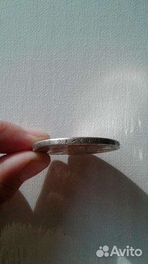 Монета 1 рубль 1728, тип 1728 года, с двумя лентам