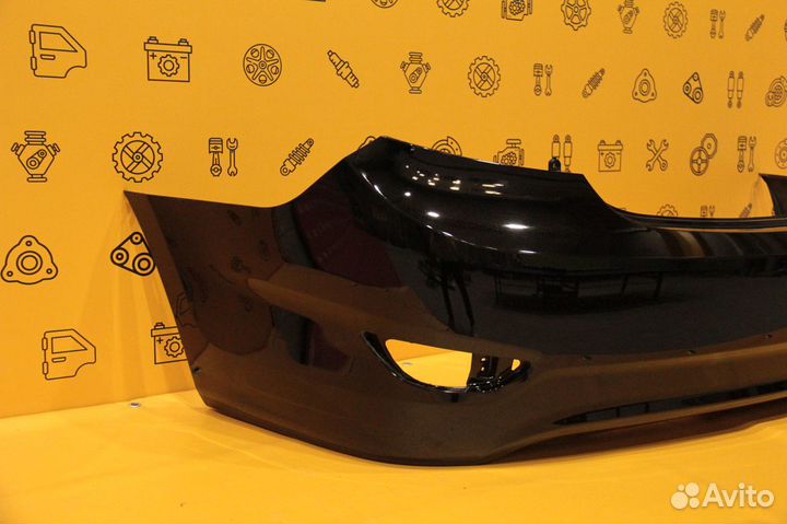 Задний бампер черного цвета Solaris 1 2010 - 2014