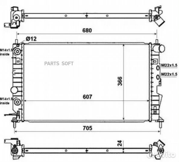 NRF 50219 NRF 50219 радиатор системы охлаждения с