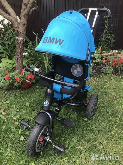 Детский трехколесный велосипед коляска