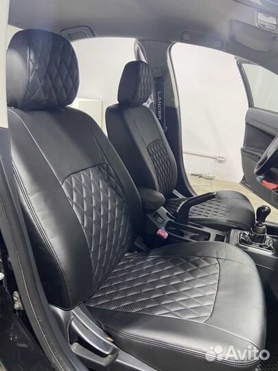 Чехлы Hyundai Solaris 17+ чёрный ромб