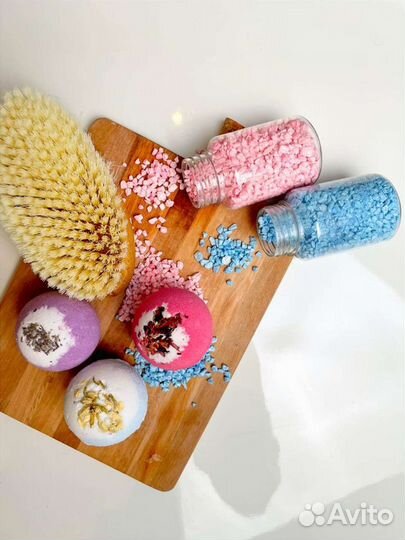 Бомбочки для ванны подарок на 9 мая морская соль