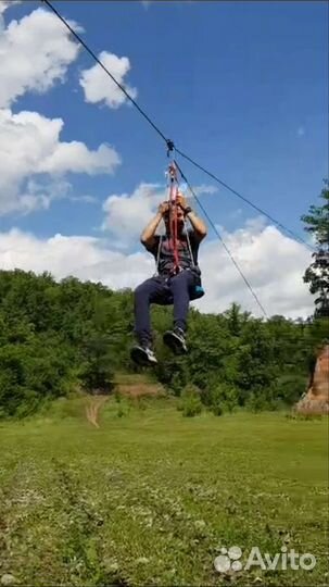 Зиплайн - Zip line - зип лайн троллей (тарзанка) к