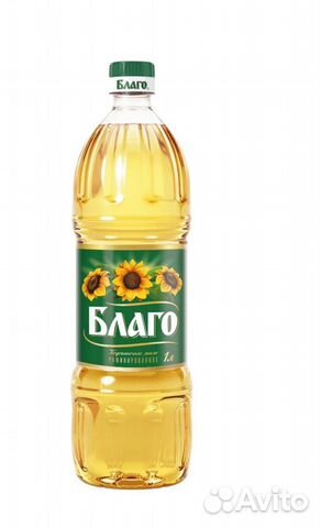 Масло подсолнечное рафинированное Благо 1 л купить в Курске | Товары ...