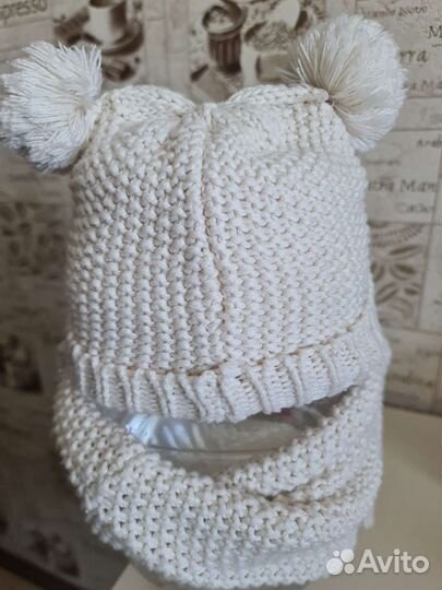 Шапка и снуд для девочки Zara 2-3 года