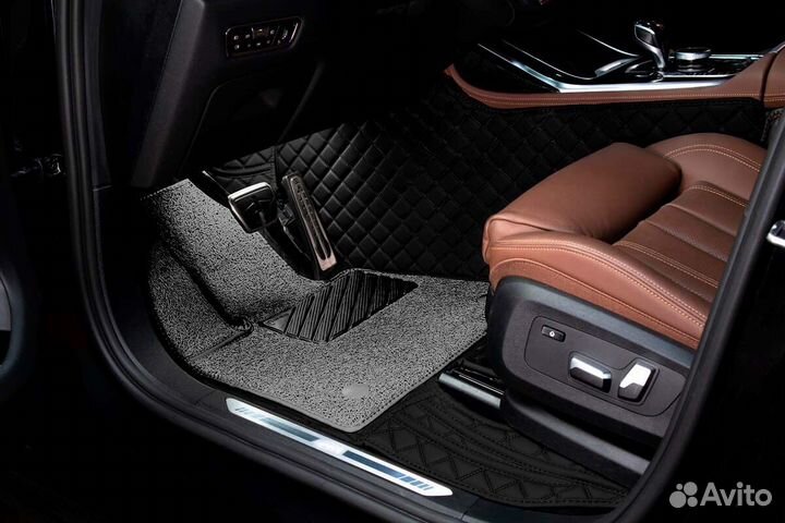 3D Коврики Audi A8 Экокожа Салон Багажник