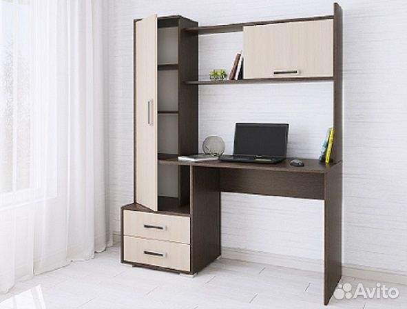 Стол компьютерный Квартет-9 тэкс венге/дуб молочны