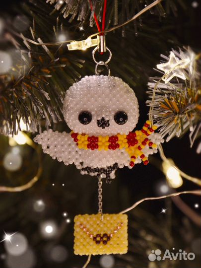 Амигуруми из бисера. Сова из Гарри Поттера