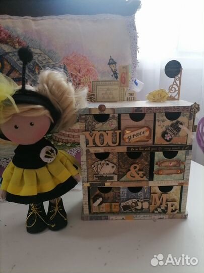 Комод для куклы, для рукоделия, для мелочей