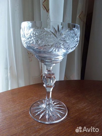 Ваза конфетница на ножке хрусталь СССР