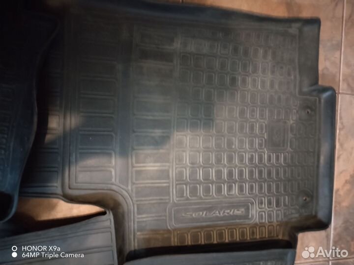 Автомобильные коврики резиновые hyundai solaris