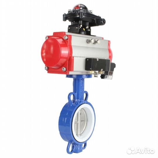 Затвор дисковый поворотный DN.ru WBV3432P-2W-Fb Ду125 Ру16, корпус - углеродистая сталь WCB, диск