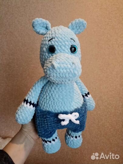 Игрушка бегемот ручная работа