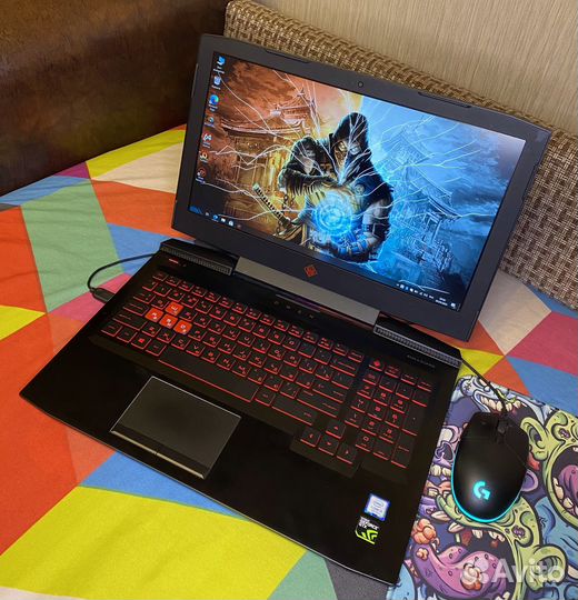 Игровой HP Omen, GTX 1050, i5-7300HQ, SSD