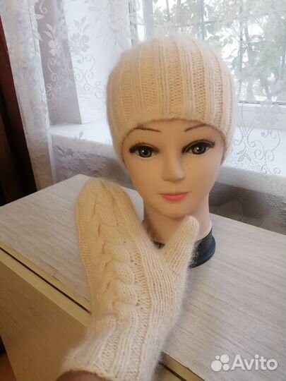 Шапка женская вязаная ручная работа