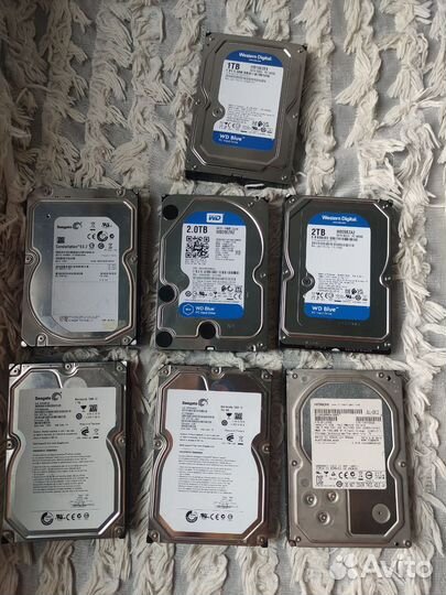 Жесткие диски 1-3тб SATA wd seagate hitachi