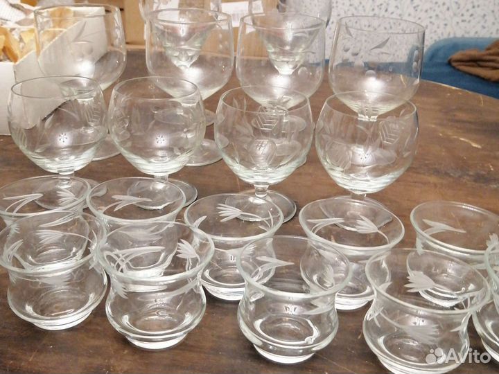Рюмка стекло с теснением